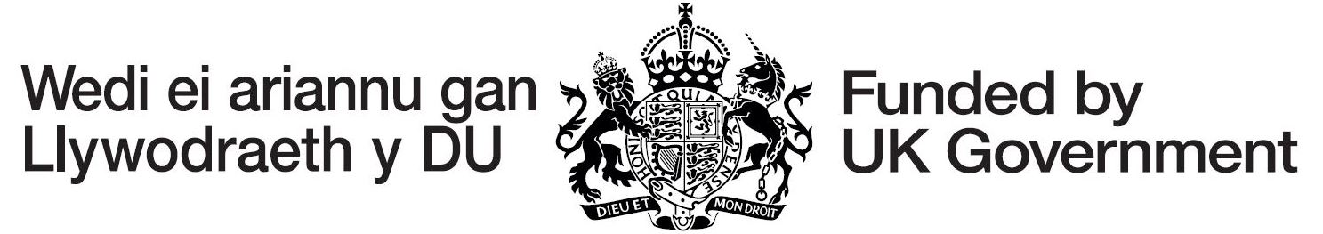 Funded By UK Government / Wedi ei ariannau gan Llywodraeth y DU