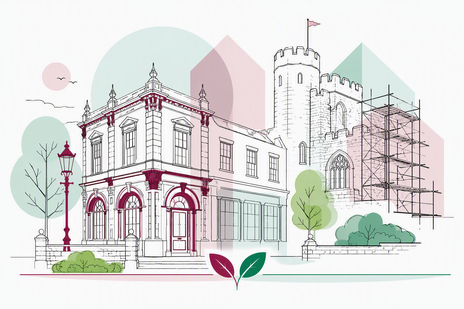 Strategic and Heritage buildings illustration